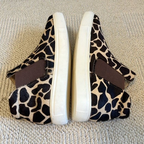 Coconuts by Matisse Women's Harlan Leather Cowhair Animal Print Sneakers 8.5 New - Picture 8 of 10